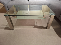 Vierhaus - Couchtisch 4272 Platte Klarglas Gestell Metall Edelstahloptik - 3