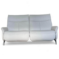 himolla - Sofa 4061 Cumuly Comfort Leder 33 Longlife Soft Eis Weiß Füße Metall Mit Elektrischer Verstellung - 5