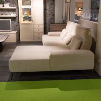 W. Schillig - Ecksofa Caroline Stoff V8848 Sand Beige Füße Metall Schwarz Inklusive Kissen - 7