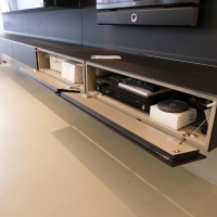 Rimadesio - Wandkomposition Abacus Living Nero Opaco 102 Mit Beleuchtung - 4