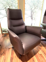 Global - Relaxsessel Global Trona S Leder WM Antraciet Anthrazit Kreuzfuß Chrom - 6