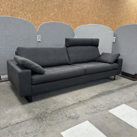 COR - Sofa Conseta Leder 423 Schwarz Gestell Metallkufen Schwarz Pulverbeschichtet Inklusive Kissen - 3