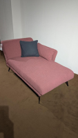 Restyl - Liege Amira Stoff 3 6432 Rosa Füße Metall Schwarz Inklusive 2 Kissen - 3