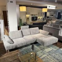 Comfort Republic - Ecksofa Theodor Stoff Renegade 149 Steel Grau Metallfuß Schwarz Mit Motorischer Verstellung - 5