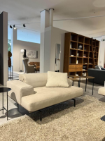 Living Divani - Sessel Sumo Leder Nabuk 400 Creme Beige Füße Stahl Gunmetal Grau Lackiert - 5