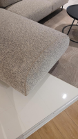 Jori - Ecksofa Eden JR 1800 Stoff Thuile C0003 Grau Füße Metall Bronze Matt Mit Verstellbaren Armlehnen - 5