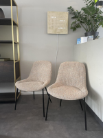 Walter Knoll - 2er-Set Stuhl Sheru Stoff 27 Kimali 7962 Bluewash Beige Gestell Schwarz Pulverbeschichtet - 5