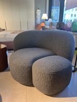 Kartell - Sessel Aaland Stoff Bouclé New Stretch K3 Grau - 4