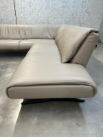 Walter Knoll - Ecksofa Bundle 630 Leder Rodeo Soft 1417 Pebble Grau Beige Gestell Schwarz Matt Pulverbeschichtet - 4