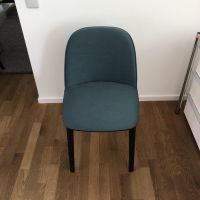 Vitra - Stuhl Softshell Side Chair Stoff Aura Stahlblau - 2