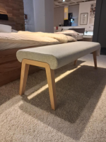 Voglauer - Bettbank Valpin Stoff Loden Grauweiß Gestell Eiche Altholz Naturöl - 4