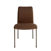 Christine Kröncke - 6er-Set Stuhl Jaro Stoff Mateo 021 Roccia Braun Gestell Vierfuß Metall Rauch Matt Braun Pulverbeschichtet - 4