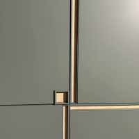 Contur - Highboard Venzone Lack 167 Onice Grün Einsatz Eiche Gestell Metall - 3