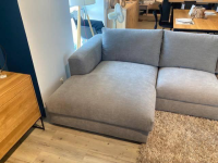 Natura - Ecksofa Stormy Stoff 2 Lapis Khaki Grün Grau Füße Kunststoff Mit Stoff Bezogen - 6