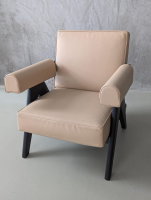 Cassina - Sessel Capitol Complex Armchair Leder Z Natur Beige Gestell Eiche Schwarz Gebeizt - 8