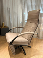 Jori - Relaxsessel Mensana Leder Lolita Alberto Braun Grau mit Verstellfunktion - 7