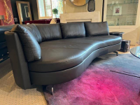 De Sede - Sofa  DS-0167/29 Leder 25 Touch 55 Espresso Braun Füße Edelstahl Poliert - 2