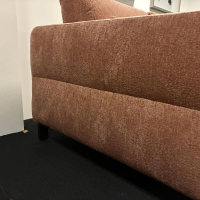Restyl - Schlafsofa LS23 Igris Dolly Stoff 2 7042 Braun Orange Füße Metall Schwarz Inklusive Nierenkissen - 2