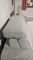 Restyl - Schlafsofa Enya Stoff 2-7074 Grau Füße Schwarz - 4