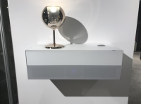 Spectral Smart Furniture - Medienmöbel Korpus Glas Weiß Satiniert mit Schublade und Docking Station - 5