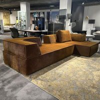 COR - Ecksofa Trio Elemente Stoff Cord Gold 9070 - 7