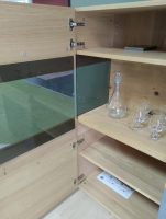 Voglauer - Highboard Opus Wildeiche Rustiko Tischlerplatte Furniert Inklusive LED Beleuchtung - 7