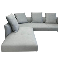Walter Knoll - Ecksofa Muud Stoff Puro Silver Grau Gestell Matt Schwarz Pulverbeschichtet Inkl. Schwenkfunktion - 6