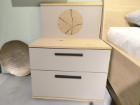 Disselkamp - Schlafzimmer Chicago Balkeneiche Furniert Und Lack Taupe Grau Inklusive LED Beleuchtung - 5