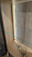 MCA Furniture - Wohnwand Campinas Asteiche Bianco Teilmassiv Metall Anthrazit - 4