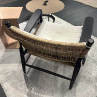 Flexform - Stuhl Tessa Sitz Geflecht Eschenholz Braun Gebeizt Kissen Weiß Gestell Schwarz - 7