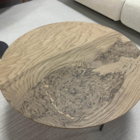 Paola Lenti - Couchtisch Elio Platte Esche Holz Abonos Gestell Metall Radica di Frassino Schwarz Lackiert - 2