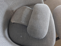 Vitra - Sessel HAL Lounge Chair Stoff Credo Salt n Pepper Grau mit Hocker - 3