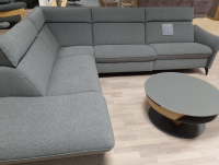 himolla - Ecksofa 1926 Stoff Q2 Melange Mare Grau mit Relaxfunktion - 8