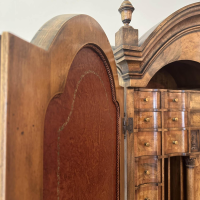 Colombo Style - Sekretär Nussbaum Wurzel Massiv Mit Ledereinlagen - 9