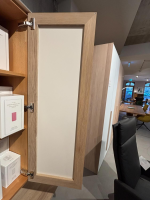 Team 7 - Wohnwand Cubus Pure 32 Eiche Weiß Geölt Farbglas In Naturweiß Kiesel Grau Und Graphitgrau Mit Beleuchtung Und TV-Halteplatte - 8