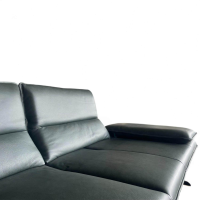 W. Schillig - Ecksofa 16777 Broadway Leder Longlife Xtra Forest Grün Metallkufe Schwarz Matt Inklusive Hocker - 4