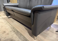 Stressless - Sofa Aurora Leder Paloma Rock Schwarz Fuß Edelstahl Rund Mit Verstellbarer Rückenlehne - 5