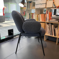 Freifrau - Sessel Nana Armchair High Stoff Nimbus Testa Di Moro Grau Gestell Schwarz - 3