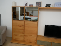 Team 7 - Wohnwand LUX LXWW1 Kernbuche Massiv Naturöl Glasfront Palladium - 3