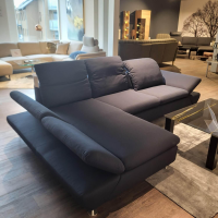 W. Schillig - Ecksofa 15278 Taoo Stoff W6128 Blau Metallfüße Matt Gebürstet Mit Kopfteilverstellung Und Hocker - 3