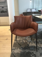 Cattelan Italia - 5er-Set Stuhl Rhonda Rachel Und Miranda Softleder 996 Siena Braun Gestell Bronze Gaufriert - 10