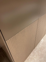 Sudbrock - Wardrobe Miria fronts smooth lacquer Sienna 465 oak Sahara 129 fluted with lighting - 4