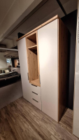 Nolte - Drehtürenschrank Horizont 100 Seidengrau Sanoma Eiche mit Garderobe - 5