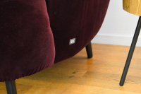 Rolf Benz - Sofa Elva SOB 300 Stoff 17.409 Schwarzrot Füße Schwarz - 3