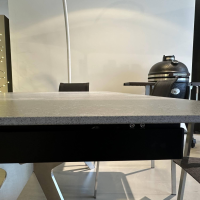 Zumsteg - Ausziehtisch Lana Platte Keramik Orix Grau Gestell Edelstahl CNS Dekton Mit Synchronauszug - 7