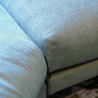 Molteni & C - Wohnlandschaft Octave Bezug Stoff Wing WG243 Grau Grün Gestell Metall Zinnfarbig Lackiert Inklusive Kissen - 2