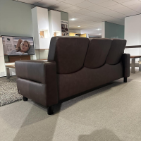 Stressless - Sofa Wave Bezug Leder Paloma Braun Holzfüße Schwarz Gebeizt - 6