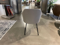 Cane Line - 4er-Set Stuhl Choice Stoff Cane Line Natté Taupe Grau Schale Polypropylen Schwarz Gestell Kufe Stahl Black Schwarz Warmverzinkt - 3