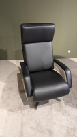 Erpo - Armchair 410 18 Leather 42 Black 136 Star base Stainless steel Brushed Including 2 Motorized With battery - 4