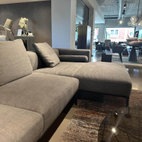 Walter Knoll - Ecksofa Jaan Living Stoff Bora 7748 Slate Grau Fuß Schwarz Matt Pulverbeschichtet Inklusive Kissen - 5
